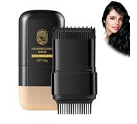 Peine De Tinte Portátil.Cepillo Coloración Capilar 2 en 1 Con Peine - Barra Cubriraíces Impermeable Antitranspirante Para Hombres Y Mujeres.Cepillo para Retoques de Cabello,.20g (Negro)