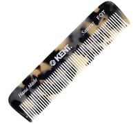 Peine de viaje de dientes finos Kent: peine de bolsillo hecho a mano para barba, bigote y cabello fino o ralo. Herramienta esencial para el cuida