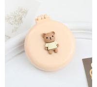 Peine de viaje de oso albaricoque, peine de bolsillo, mini peine plegable para el pelo, mini peine redondo adecuado para mujeres y niñas, peines para el pelo, herramientas de peinado y