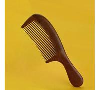 Peine dentado para el cuidado del cabello, cepillo de masaje, color rojo natural, peine de madera