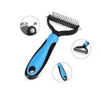 Peine desenredador para Mascotas, cerdas Flexibles, Mango ergonómico, Ideal para Eliminar enredos y Reducir el estrés en el Cepillado.
