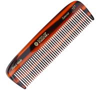 Peine desenredante de dientes anchos Kent 12T - Peine de bolsillo hecho a mano para cabello grueso, rizado y ondulado - Peine grande con corte de