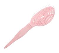 Peine Desenredante Grande Curvo Ovalado de Plástico Rosa para Mujer | Diseño Hueco, se Adapta al Contorno del Cuero Cabelludo, No Daña las Hebras, para Peinado