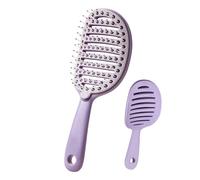 Peine desenredante, paleta de cojín de aire para nudos con base retráctil de , carcasa ABS duradera con agarre de goma termoplástica suave, removedor diario portátil, accesorio compacto