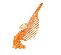 Peine desenredante portátil de acetato de animales marinos de dibujos animados para cabello rizado/liso, ligero y compacto, peine de pelo de animales de dibujos animados para mujeres