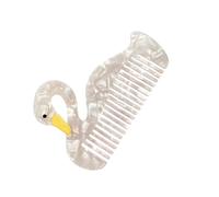 Peine desenredante portátil de acetato para cabello rizado y liso, diseño de animales nácar, esencial para viajes, lindo loros, caballito de mar