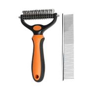 Peine Desenredar Para Perros,Suministros Ergonómicos Para Mascotas De Acero inoxidable,Cepillo De Depilación Removedor Del Pelo De Perro | Para Pequeño, Medio, Raza, Pelo Largo, Pelo Corto, Cachorro Y