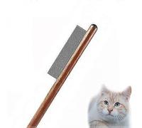 Peine deslanador para perros, peine antipulgas, peine de madera maciza para gatos, perros y conejos (diente único), 19,7 x 3 cm, color aleatorio.