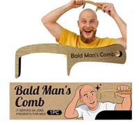 Peine divertido de madera para hombre calvo, regalo novedoso para hombres calvos, accesorio de escritorio humorístico, accesorio de broma para fiesta en casa, 1 pieza