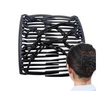 Peine elástico - Accesorio mágico vintage, doble agarre para el cabello, herramienta de peinado creativa, diseño flexible de sujeción segura, ideal para coleta baja, moño recogido, boda, para cabello