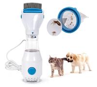 Peine eléctrico antipulgas para mascotas: incluye removedor de piojos y cepillo de limpieza.