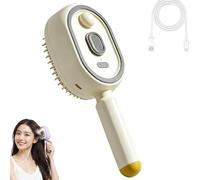 Peine eléctrico con masaje y pulverizador de aire, cepillo para el cabello con pulverizador de agua, nutre el cabello seco, reduce la electricidad estática, para cabello liso (#B)