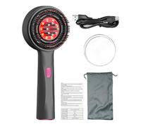 Peine eléctrico para masajeador del cuero cabelludo - Aplicador de aceite para el cabello 2 en 1 | Masajeador de cabello masajeador eléctrico para cuero cabelludo cepillo para masaje de cuero