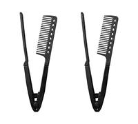 Peine Enderecado De 2 Piezas, Peinado De Peatillo En V Resistente Al Calor, Cepillo Enderezado, Herramientas De Peinado Para El Salón Para Suavizar Los Pelos Encerrados