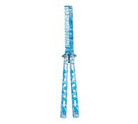 Peine Entrenador Peine de Entrenamiento de Mariposa de Corte Sin Afilar de Acero Inoxidable para Principiantes Entrenamiento de Mariposa Azul Aqua