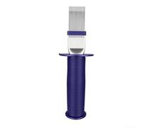 Peine ergonómico de aleta de acero inoxidable para reparación de condensador de CA, herramienta compacta de limpieza de radiador para mantenimiento de bobina 8-20 FPI (azul)