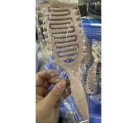 Peine ergonómico y rizado hecho de paja sostenible con características antiestáticas, diseñado para mejorar la precisión del peinado y la suavidad del cabello (albaricoque)