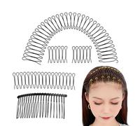Peine fijador de acabado de - Peines laterales de metal, herramienta de peluquería para niñas 21 x 3 cm | Peine de extensible U Pin 13g, herramientas de peinado invisibles, portaflecos