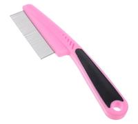 Peine Fino Anticaspa de Acero Inoxidable para Cabello y Hombres | Púas Metálicas, Acabado Rosa, Uso Profesional, Apto para Mascotas y Peinado Delicado