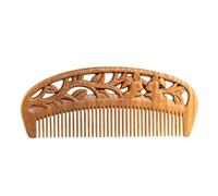 Peine Fino Peine con bolsa vacía de madera maciza, peine tallado for el hogar, peine for barba for hombre, peine de dientes finos for baño Peine Desenredante