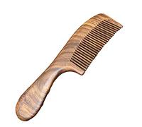 Peine Fino Peinera de peluquería Peine de sándalo de madera Peine de ébano con mango de peinado recto Portátil portátil hombres y mujeres adecuados for marrón Peine Desenredante