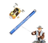 Peine Fishing Rod, Small Telescoping Pocket Rods Pencil, 9.06 pulgadas Easy Setup & Usage, Compact Angling Gear for Outdoor Travel, Camping, Senderismo, Daily Outings, and Convenient