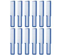 Peine for cortar el pelo, 12 Uds., estilo de dientes finos, peines peluquería fibra carbono, antiestáticos for salón casa(12pcs Blue)