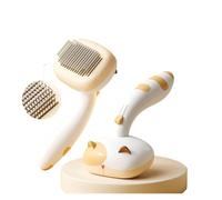 Peine for depilación de perros de 2 piezas Xiaohua Meow, peine for depilación con un solo disparo, aguja de acero curvada lavable, universal for gatos y perros(Orange,Steel wire with rubber tip)