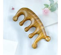 Peine for masaje de meridianos de cabeza, peine de sándalo de dientes anchos, acupuntura Gua Sha, cuero cabelludo, relajación, circulación sanguínea, antiestático, 1 Uds. (Color : 10)