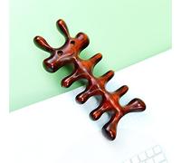 Peine for masaje de meridianos de cabeza, peine de sándalo de dientes anchos, acupuntura Gua Sha, cuero cabelludo, relajación, circulación sanguínea, antiestático, 1 Uds. (Color : 6)