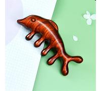 Peine for masaje de meridianos de cabeza, peine de sándalo de dientes anchos, acupuntura Gua Sha, cuero cabelludo, relajación, circulación sanguínea, antiestático, 1 Uds. (Color : 7)