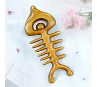 Peine for masaje de meridianos de cabeza, peine de sándalo de dientes anchos, acupuntura Gua Sha, cuero cabelludo, relajación, circulación sanguínea, antiestático, 1 Uds. (Color : 9)