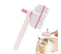 Peine giratorio para perros | Cepillo de pelo para mascotas de acero inoxidable ABS 18x9cm 65g | Peine antipulgas autolimpiante para gatos, perros, cachorros, conejitos | Herramienta para des