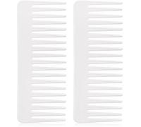 Peine Grande para Desenredar Cabello Peine de Dientes Anchos para Cabello Rizado, Cabello Seco y Húmedo, Peine Desenredante sin Mango Peine de Champú para Peinar (Blanco Transparente)
