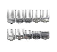 Peine Guía De Límite, Compatible Con WAHL, Kemei, VGR, Wmark | Peine guía de repuesto de corte de pelo universal for múltiples marcas de cortapelos(Metal-10PcsClear)