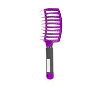 Peine Hairbrush Professional Women Comb Wet Hair Brush Massage for Hairdresser Hairdressing Tools(Nylon Purple)