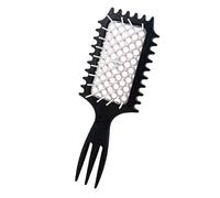 Peine hexagonal hueco para mujer, herramienta de peinado, mango cómodo, adecuado para todo tipo de cepillo largo