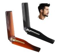 Peine Hombre Plegable Cepillo Pelo,2 Pcs Peine De Colocación Plegado Peine Plegable Portátil Mini Peine Barba de Pelo Antiestático para niños y adultos