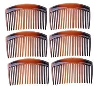 Peine lateral francés para mujeres 6pcs 3 x2 exquisito cabello en forma de hoja peinados bucleos peinados de plástico peinado peinadoros decorativos peinados para peinados, bodas, banquetes, peinados
