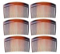 Peine lateral francés para mujeres 6pcs 3 x2 exquisitos peines de cabello en forma de hoja peinados de plástico de bricolaje peine peines peinados decorativos para peinar, boda, banquete.