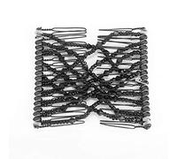 Peine Mágico para el Cabello, Peines Mágicos Dobles, Cómodos para Bodas de Graduación (BLACK)
