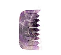 Peine masajeador de cabello Jade, herramienta GuaSha, tablero de piedra, 1 Uds. (Color : Amethyst Comb)