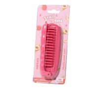 Peine masajeador de doble cabeza que ahorra espacio, construcción de ABS para un peinado rápido en viajes, entrenamiento, oficina, portátil, peine de viaje