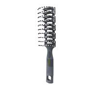 Peine Men Vent Hair Brush Comb Back Curly Styling Salon Nine-Row(Grey)