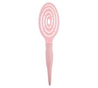 Peine Moldeador Hueco Grande Curvo Ovalado para Mujer, Rosa | Desenreda Adapta al Contorno, Plástico Ligero, Uso en Peinado, Tipo de Cabello