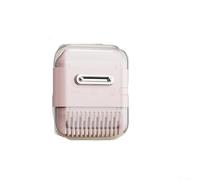 Peine multifunción 6 en 1 para recortar el pelo, ajustes ajustables para adelgazar y flequillo, herramienta de peinado, color verde, dientes antiestáticos, fácil mantenimiento (rosa)