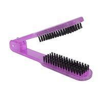 Peine para Alisar el Cabello, Cepillo para el Cabello con Cerdas de Doble Cara, Peine para Férula para el Cabello, Peine para Alisar el Cabello, Antiestático, Resistente Al Calor, para(Púrpura)