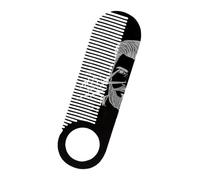 Peine para barba, cepillo pequeño para peinar bigote, 4.02 x 1.26 x 0.08 pulgadas, herramienta de modelado portátil compacta y antienganches, cepillo de doble propósito para hombres, padres, maridos