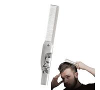 Peine para barba para hombre, herramienta de aseo plegable de acero inoxidable, 6.5 x 0.87 x 0.24 pulgadas, diseño duradero de tamaño de bolsillo, uso en viajes en casa, cepillo portátil para peinar