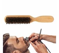 Peine para bigote y barba | Cepillo para barba con cerdas de | Plancha de barba portátil, herramienta para el cuidado de los hombres, cepillo de pelo de calidad para peinado y mantenimiento